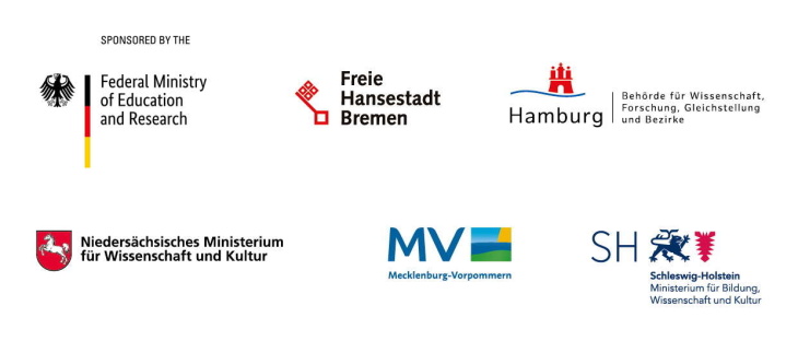 Logos of the German Federal Ministry for Education and Research and of the coastal Federal States