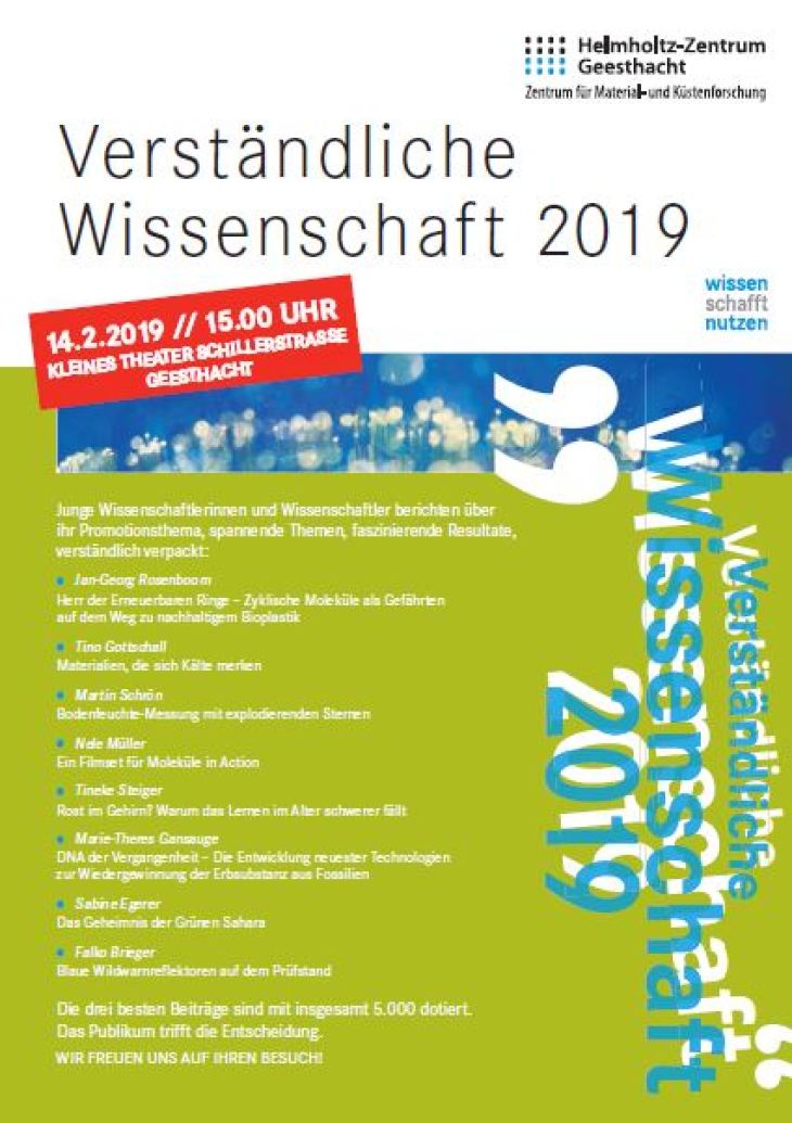 Verstaendl Wissenschaft Poster 2019
