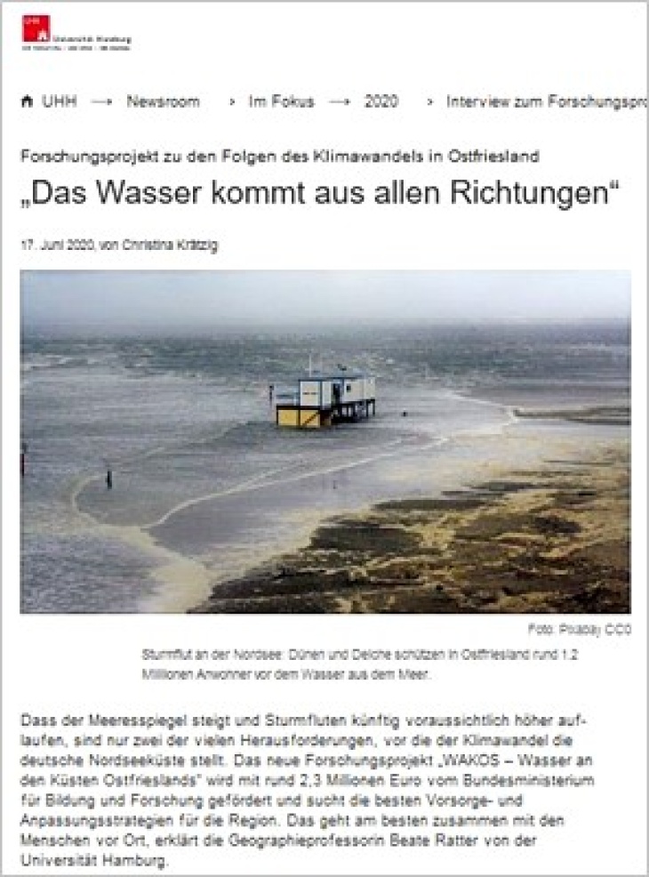 Screenshot Website uni-hamburg.de