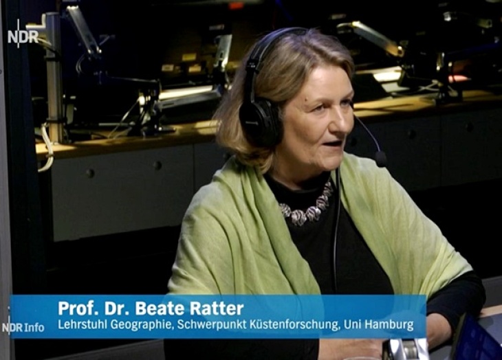 Screenshot NDR, Prof. Dr. Beate Ratter in der Sendung